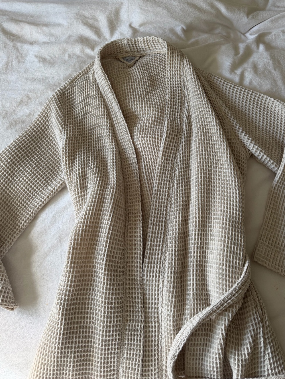 Parachute Waffle Robe - Natural Cream size L